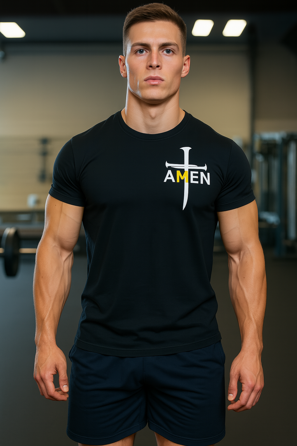 White Amen Cross Tee